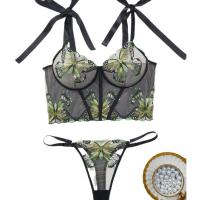 Sensual Lace Sheer Lingerie Set - Sexy Embroidered Transparent Intimate Outfit for Women thumbnail