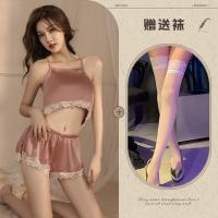 Sensual No-Remove Bedtime Lingerie Set for Women – Sheer Sleepwear with Nursing Access & Light Lift thumbnail