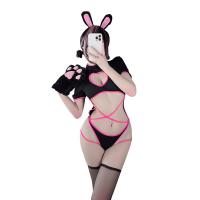 Sexy Bunny Cat Girl Costume Set - Transparent Lingerie Outfit for Women, Playful & Alluring Adult Costume thumbnail