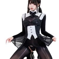Sexy Bunny Costume for Women - Seductive Sheer Lace Bodysuit, Tight-Fit Playful Cosplay Outfit thumbnail
