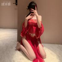 Sexy Chinese-Style Lingerie Set - Sheer Hanfu Doudou Outfit, Pure & Tempting Sleepwear for Small Bust thumbnail