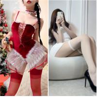 Sexy Christmas Bunny Costume for Women - Festive New Year Cosplay Outfit & Lingerie Set thumbnail