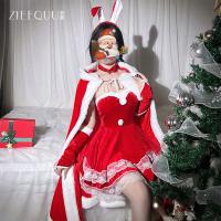 Sexy Christmas Bunny Girl Costume Set - Festive Erotic Lingerie Outfit for New Year's Eve & Holiday Parties thumbnail