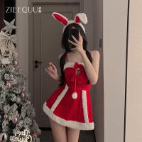 Sexy Christmas Bunny Girl Costume Set - Festive Erotic Lingerie Outfit for New Year's Eve & Holiday Parties thumbnail
