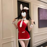 Sexy Christmas Lingerie for Small Bust - Bodycon Mini Dress with Push-Up Bra Top, Flirty Holiday Outfit thumbnail
