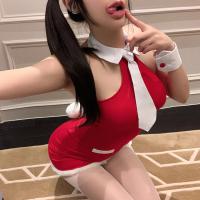Sexy Christmas Lingerie for Small Bust - Bodycon Mini Dress with Push-Up Bra Top, Flirty Holiday Outfit thumbnail