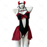 Sexy Devil Costume Set - Halloween Cosplay Lingerie Outfit, Seductive Succubus-Inspired Christmas Role Play Ensemble thumbnail