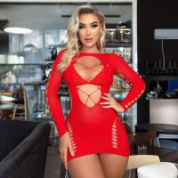 Sexy European-American Mesh Bodysuit with Ripped Details - Sheer Bodycon Clubwear for Women thumbnail