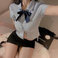 Sexy Female Police Officer Costume - Tight Role Play Uniform for Teachers, Students & Cosplay Enthusiasts thumbnail