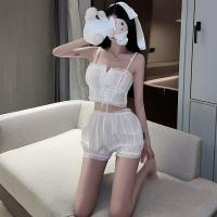 Sexy Girly Lingerie Sleepwear Set - Sheer Palace-Inspired Two-Piece Pure & Tempting Loungewear thumbnail