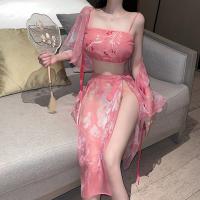Sexy Hanfu Belly Band Set - Sheer Chinese Ancient Style Lingerie & Sleepwear, Pure-Yu Temptation Outfit thumbnail