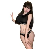 Sexy Ice Silk Lingerie Swimsuit Set - Revealing Butt Workout Outfit for Women, Tight Schoolgirl Sporty Costume thumbnail