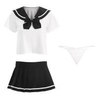 Sexy Innocent Schoolgirl Lingerie Set - Pleated Mini Skirt Costume Outfit for Role Play & Cosplay thumbnail
