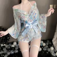 Sexy Japanese-Style Lingerie Sleepwear Set - Plus Size Kimono Outfit for Bedroom Romance & Seduction thumbnail