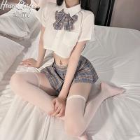 Sexy JK Uniform Set for Small Bust - Revealing Chest School Outfit, Flirty Pleated College Costume thumbnail