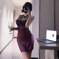 Sexy Lace Bodycon Mini Dress with Built-in Pads - Pure Temptation Lingerie Outfit for Women thumbnail