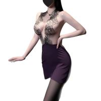Sexy Lace Bodycon Mini Dress - Seductive Lingerie Set with Sheer Cutouts & Matching Sleepwear thumbnail