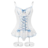 Sexy Lace Bodysuit with Bow Detail - Japanese-Inspired Romantic Lingerie for Women thumbnail