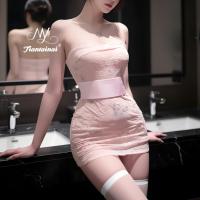 Sexy Lace Bodysuit Set - Embroidered Sheer Kimono Style Outfit with Bodycon Skirt for Women thumbnail