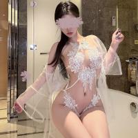 New Sexy Lace Bodysuit - Sheer Mesh & Embroidered Erotic Lingerie Set, Pure-Allure Style thumbnail