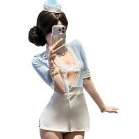 Sexy Lace Bodysuit & Skirt Set - Deep V-Neck Secretary Style Sleepwear, Pure Temptation Outfit for Women thumbnail