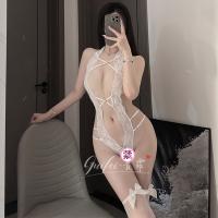 Sexy Lace Bodysuit Sleep Set - Sheer Provocative Open-Crotch Sleep Dress with Seductive Pure-Delight Design thumbnail