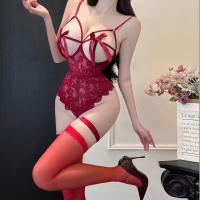Sexy Lace Bodysuit for Small Bust Women - Provocative Plus Size Uniform-Style Sleepwear, No-Remove Passion Lingerie thumbnail