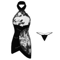 Sexy Lace Chinese Qipao Lingerie - Elegant Yujie Style Erotic Outfit for Couples, Spring Passion Set thumbnail
