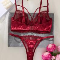 Sexy Lace Embroidery Lingerie Set – European and American Pure Seduction Bra & Thong Collection for Women thumbnail
