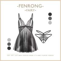 Sexy Lace Lingerie Sleep Dress - Sheer Open-Crotch Nightgown for Women, Plus Size Tempting Sleepwear thumbnail
