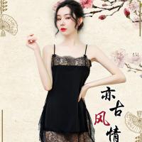 Sexy Lace Mesh Chemise Sleep Dress with Thong – Flirty Romantic Lingerie Set for Women thumbnail
