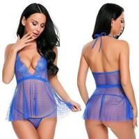 Sexy Lace See-Through Lingerie Set - Premium European and American-Style Erotic Sleepwear for Women, Direct from Factory thumbnail