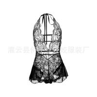 Sexy Lace Sheer Push-Up Sleepwear Set with Backless Bralette & Matching Robe thumbnail
