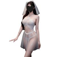 Sexy Lace Sleep Dress for Women - Sheer Pure Temptation Bridal Lingerie Set, No-Remove Intimate Outfit thumbnail
