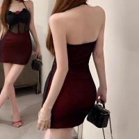 Sexy Lace Sleepwear Set - Rose-Embellished Cheongsam-Inspired Mesh Nightgown & Skirt Outfit for Women thumbnail