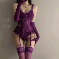 Sexy Lace Sleepwear for Small Bust Women - Busty-Looking Pure-Temptation Lingerie Set, Sheer Mesh Uniform Style thumbnail