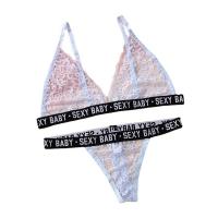 Sexy Lace Thong Bra Set - Sheer Tempting Lingerie Outfit for Women, Bedroom Romance Collection thumbnail