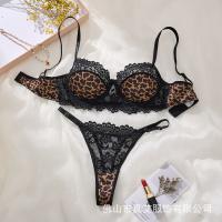 Sexy Leopard Print Lace Bra Set - Lightweight Push-Up Lingerie for Women, Wild & Alluring thumbnail