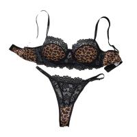Sexy Leopard Print Lace Bra Set - Lightweight Push-Up Lingerie for Women, Wild & Alluring thumbnail