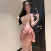 Sexy Leopard Print Lace Sleep Dress - Sheer Mesh Backless Nightgown for Women thumbnail