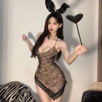 Sexy Leopard Print Lingerie Set - Seductive Strapless Bra & Matching Bottoms for Role Play & Intimate Moments thumbnail