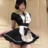 Sexy Maid Costume Set - Cute & Alluring Lingerie Uniform with Apron for Women thumbnail