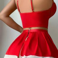 Sexy Maid Costume Set with Lace Trim & Adjustable Straps - Erotic Apron Outfit for Adults thumbnail