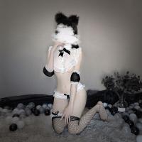 Sexy Maid Costume Lingerie Set - Seductive Role Play Outfit for Women, Hot Bedroom Fantasy Ensemble thumbnail