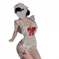 Sexy Maid Costume Lingerie Set - Seductive Sleepwear for Role Play, Bedroom Fun & Intimate Nights thumbnail