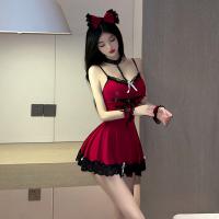 Sexy Maid Costume Sleepwear Set - Seductive Lingerie Nightgown for Role Play & Romantic Nights thumbnail