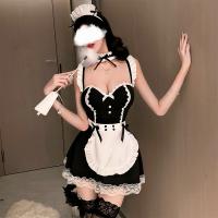 Sexy Maid Costume with Underwire Push-Up Bra - Cute & Flirty Lingerie Sleepwear Set for Women thumbnail