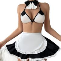 Sexy Maid Costume Set for Women – Halloween Cosplay Lingerie Outfit, Flirty & Stylish European-Style Uniform thumbnail