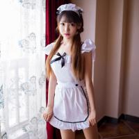 Sexy Maid Costume for Women - Open-Crotch Lingerie Set, Seductive Sleep Dress & Roleplay Uniform Outfit thumbnail