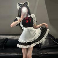 Sexy Maid Costume for Women - Seductive Role Play Outfit with Sheer Lace, Ties & Apron Set thumbnail